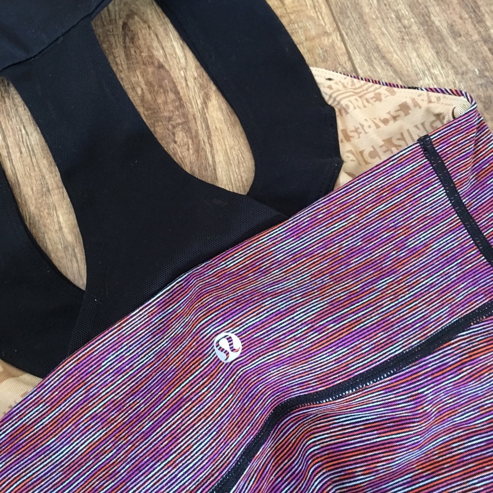 Lululemon striped pink Scoop neck tank 4 - Picture 5 of 5